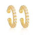 Women Rainbow Jewelry Crystal Cz Ear Clip Earrings Small Round Zircon Circle Huggie Hoop Earrings Custom Multi Color