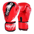 For GINGPAI 10oz Black Leather Adult Boxing Gloves Comfortable Adjustable Punching Training Sparring Hand Protector for Martial