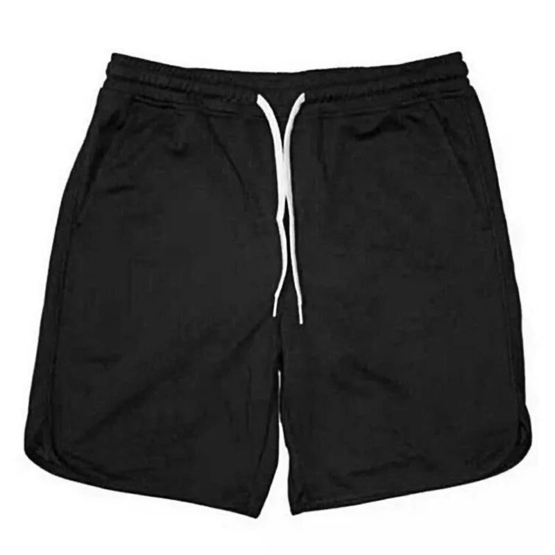 Quick Dry Mens Mesh Polyester Summer Half Shorts Gym Workout Running Short Shorts Gym Basketball Drawstring Pockets Shorts