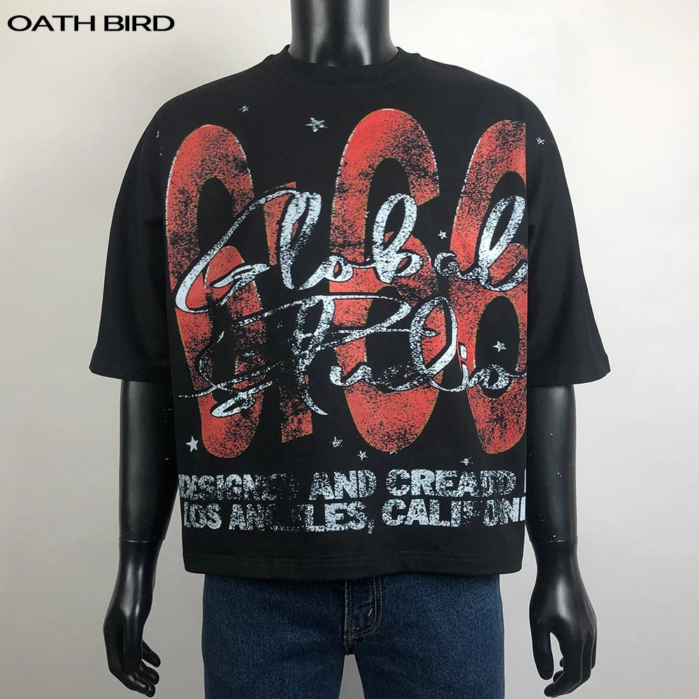 Custom Manufacturer Heavyweight 250gsm Cotton Cropped Boxy Fit Tshirt DTG Printing Oversized Boxy Crop Tee Drop Shoulder T-shirt
