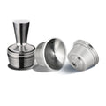 2Pod 1Tamper 1Spoon 1Brush Set Cafeteira Recambios Maker Tool Coffee Machine Food Grade Stainless Steel for Capsules Cup