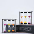 Modern Metal Three-In-One Glass Sand Clock Small Colorful 3-4-5 Minute Sand Timer Hourglass for Wedding and Birthday Gift