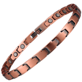 Biomagnetic Jewelry Women' s Pure Therapeutic Copper Chain Link Bracelets With Magnets for Arthritis Back Pain Relief Daily Wear