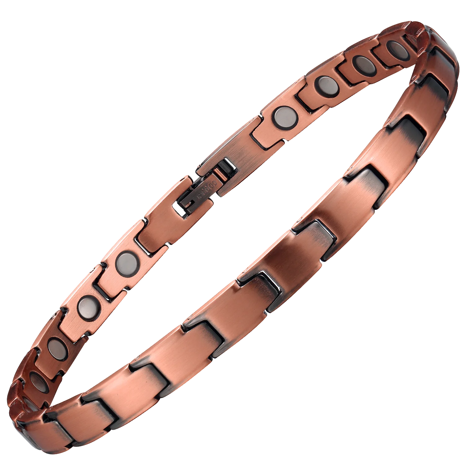 Biomagnetic Jewelry Women' s Pure Therapeutic Copper Chain Link Bracelets With Magnets for Arthritis Back Pain Relief Daily Wear