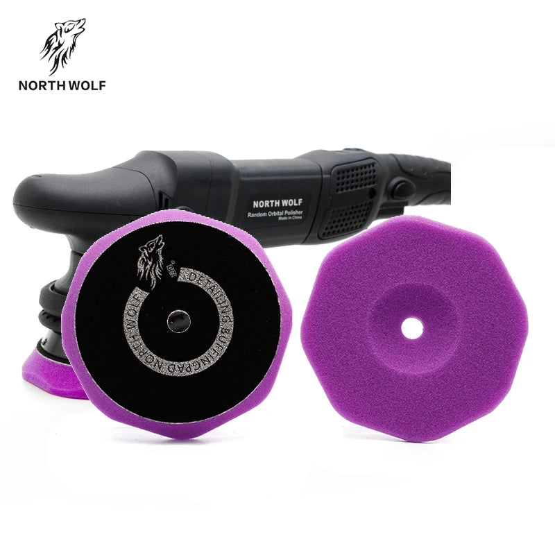 Brand New 5 Inch Octagonal  Auto Detailing Polishing Pad China Manufacturer Flower Shape Foam Material Flat 5in