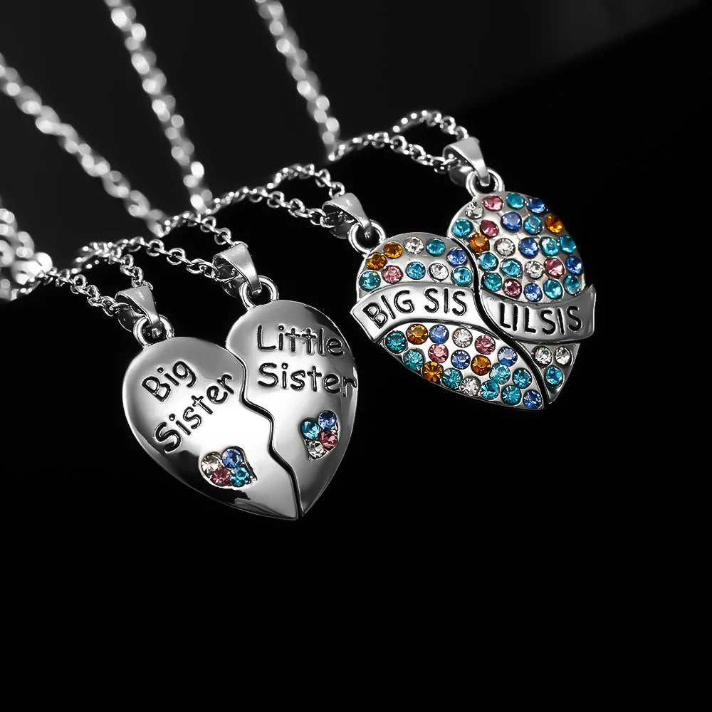 2022 New Matching Relationship Bestie BFF Pendant Sister Necklace for 2 Birthday Gift