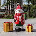 Christmas Ornaments Giant Mushroom Statues Fiberglass Snowman Reindeer Santa Claus Sculptures Resin Rental Props for Events