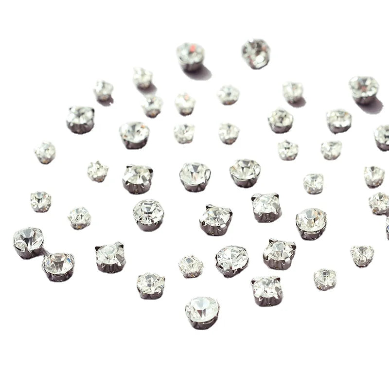 Glass Flatback Rhinestones-Glow Dark Nickel-Free Eco-Friendly for Shoes Garment Nail Art Bridal Veil Sew-on Loose Stretch Cup