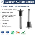 Factory Direct Sale Stainless Steel Quick Release Pin with Spring Mount Lanyard Wire Array Ball Lock Premium Product Pins