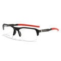 Men's Half Frame TR90 Optical Sport Glasses Blue Light Blocking Rectangle Lenses Spring Hinge Comfortable Flexible Eyewear