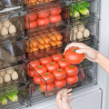 Amazon-hot-sale Transparent Plastic Vegetable Refrigerator Fruit Cold Refrigerator Storage Food Box Organizer