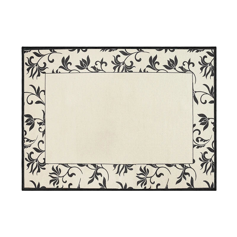 French Style Loop Velvet Printed Carpet Elegant Living Room