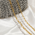 Stainless Steel Oval Chain 18K Gold Plated BL Chains for Necklace Bracelet Decorative for Jewelry Making Gold Chain