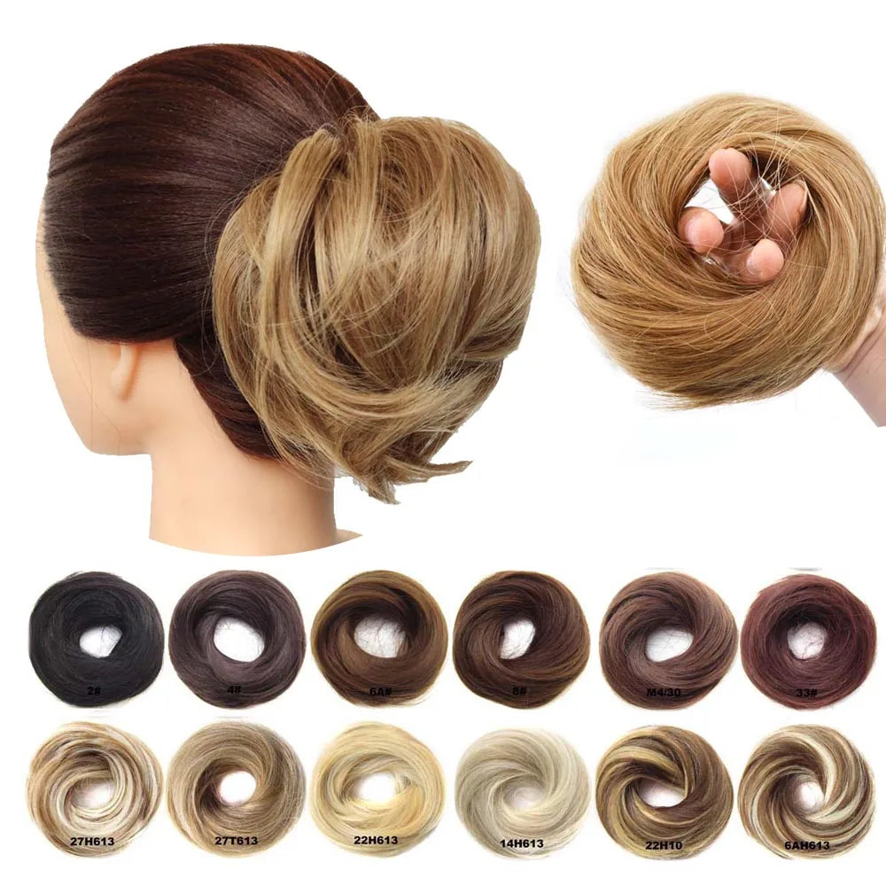 TP Straight Chignon Hair Bun 23 Colors Are Available Synthetic Hair Chignon