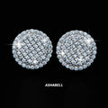 Ready to Ship Hip Hop Style VVS D Color Full Moissanite S925 Silver Rhodium Plated Stud Earrings for Men