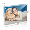 Factory Outlet 3" 4" 5" Clear Rectangle Acrylic Photo Picture Frames with Magnets