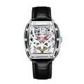 GUANQIN New Skeleton Tourbillon Sapphire Men's Automatic Watches Leather Waterproof Relogio Stainless Steel Mechanical Watch