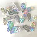 Hot Sale Colorful Hollowed Out 3D Butterfly Wall Decor Butterfly Party Decorations Cake Decorations Removable Stickers