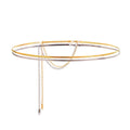 Summer Ocean Style 18K Gold Stainless Steel 3MM Body Chain Waist Chain Set Simple Fine Jewelry Body Chain High Quality for Women