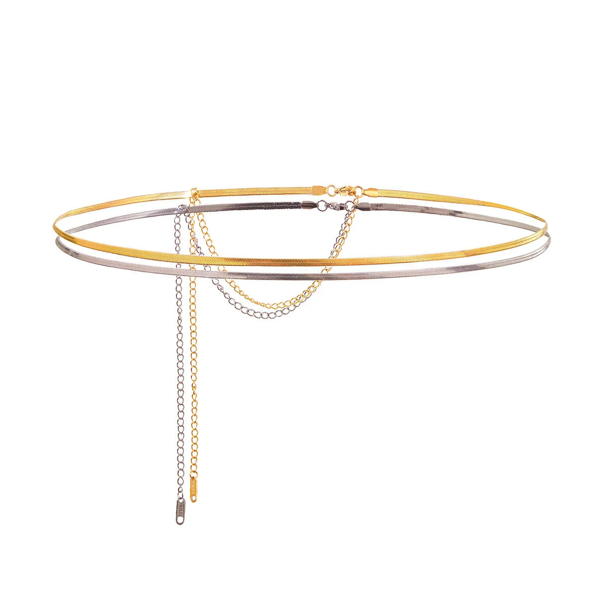 Summer Ocean Style 18K Gold Stainless Steel 3MM Body Chain Waist Chain Set Simple Fine Jewelry Body Chain High Quality for Women