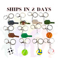 Trendy Bestseller ODM 3D Ornaments Keychain PVC Accessories Basketball Football Sneaker Keyring Souvenirs Gift Keychain Bulk