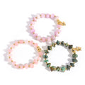 Fashion Jewelry Natural Irregular Faceted Cut Crystal Bracelet with Star Charm