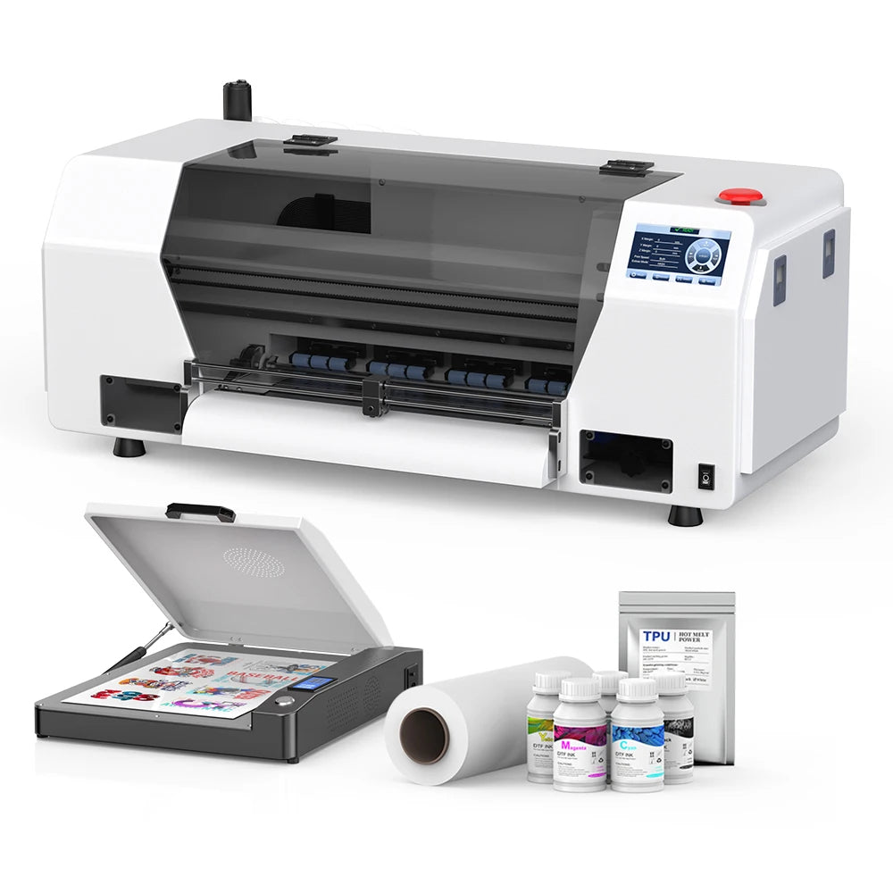 Europe Warehouse Cheap Full-Automatic DTF Printer Single XP600 Heads A3 T Shirt PET Film Inkjet DTF Printing for Clothes Fabrics