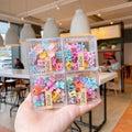 Children's Cartoon Fashion Baby Little Flower Design Hair Clips Set of 15 Cute Multi Colors With Box  for Baby Hair Accessories