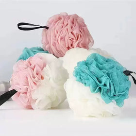 Eco-friendly Round Natural Shower Sponges Bath Loofah Cute Flower Softly Mesh Loofah Shower Sponge Bath Ball