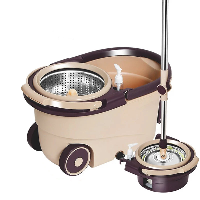 Wholesale Rotating Double Drive Mop Household Free Hand Wash Mop Bucket  Pressure Rotating Mop