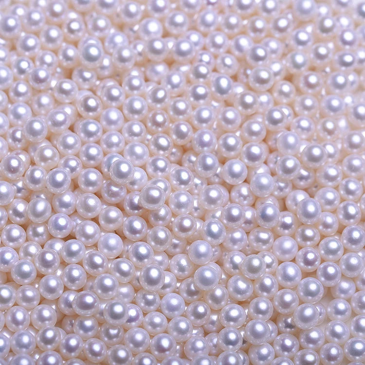 Wholesale Natural 5A Half-Hole Loose Beads 2mm-11mm Freshwater White Pink Purple Pearl Jewelry Custom Gold Color Pearls