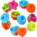 12/24/36 Pack Food Grade Silicone Jello Molds Round Muffin & Donut Non-Stick Cupcake Tools Reusable Cake Mold Set