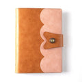 Wholesale A5 Size Simple Office Business Journal PU Leather Hardcover Notebook with Metal Button Closure and Loose-Leaf Binding