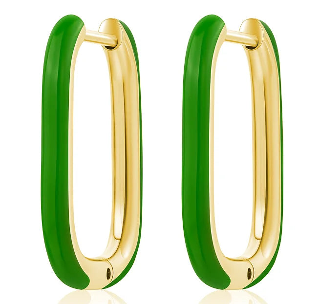 Customized Anti-Allergic Stainless Steel Square Hoop Earrings Gold Plated Various Colors Trendy Style for Weddings Parties Gifts