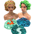 Sample Custom Reversible Silk Bonnet Satin Bonnets and Satin Hair Wraps with logo