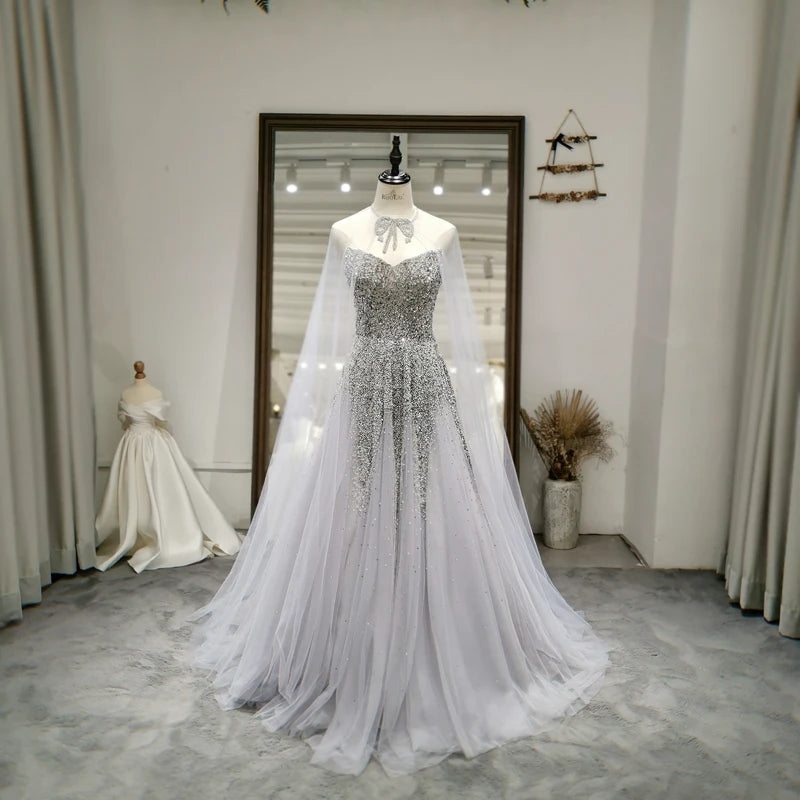 Jancember RL128 Modern Sweetheart V-neck Sequined Organza Sleeveless Wedding Dresses