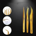 VETUS MCS 12 15 18 19 Gold Lash Tweezers Precision Tweezers  Extension Eyelash Nano Grip Tweezers for Lash Extensions