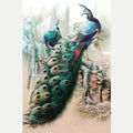 30*40cm Diy 5d Diamond Painting Crystal Two Peacock Cross Stitch Wall Decorative Diamond Embroidery Square Rhinestone Painting