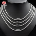 Redleaf Jewelry 2mm 3mm 4mm 5mm 6.5mm VVS Mossanite Tennis Bracelet Necklace 925 Silver  Moissanite Tennis Chain