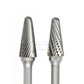 Type L Ball Nose Cone Rotary File Tungsten Carbide Burr with Single Double Cut Tooth 2.35 3 6mm Shank Grinding Machining Tools