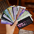 30pcs/pack Text Sticker Book Words Into Poetry Series Chinese and English Material Handbook Mobile Phone Back Card DIY Collage