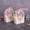 Gift Box Wedding Sweet Candy Package Bride & Groom Flower Boxes Thank You Box for Guest Wedding Favors Party Supplies
