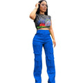 Cargo Pants Women Cool Girls High Street Wide Legs Fashion Pockets Long Pants