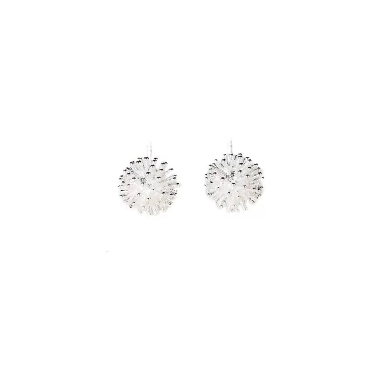 925 Sterling Silver Dandelion Stud Earrings Women's New Fashion Premium Sense Earring 2021