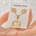 G382 134 Styles Dubai Jewelry Set 18K Gold Plated Stainless Steel Butterfly Flower Heart Pendant Necklace Earrings Set