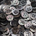 In Stock Black Round 4-Hole Mother-of-Pearl Buttons for Shirts and Suits Custom Logo Buttons  Real Shell Clothing Sewing Buttons