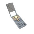 Portable Travel Makeup Brush Set with 5pcs Mini Size Compact Mirror Professional Private Label Face Use Brushes