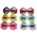 Cartoon Fashion Summer Sunglasses for Kids Cute Baby Shades in Fruit Color with White Yellow Red Blue Frames Kids Gifts Glasses