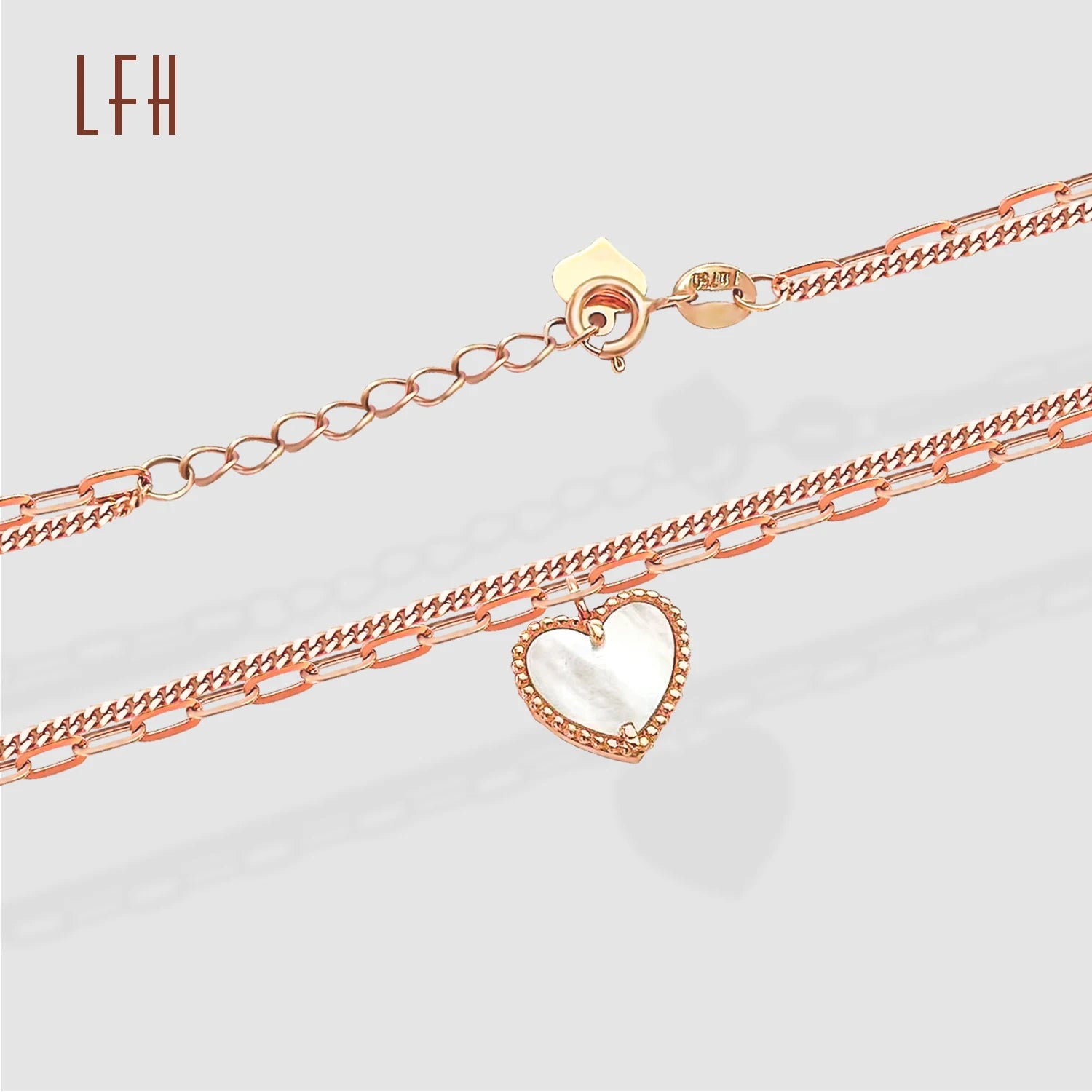 New Design 18k Pure Gold love Heart  Adjustable Bar Chain Bracelets Real Gold Jewelry 18k with Certificate