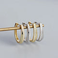 Fashion Jewelry 925 Sterling Silver Big Earrings Sets With Diamond Oval Shape Gold Plated Big Hoop Earring Jewelry Women